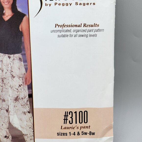 Silhouettes 3100 Pant Sewing Pattern Lauries Pant Sizes 1-4 & 5w-8w UNCUT - Picture 2 of 5